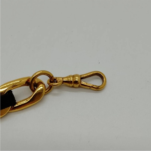 Chanel Gold Tone & Black Chain Belt - 85 cm/33 inches - Picture 8 of 9